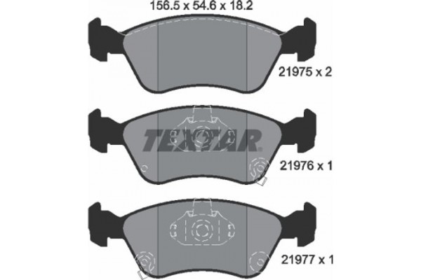 Textar Σετ τακάκια, Δισκόφρενα - 2197502