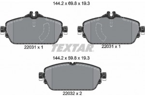 Textar Σετ τακάκια, Δισκόφρενα - 2203101