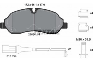 Textar Σετ τακάκια, Δισκόφρενα - 2203401