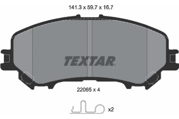 Textar Σετ τακάκια, Δισκόφρενα - 2206503