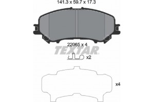 Textar Σετ τακάκια, Δισκόφρενα - 2206503