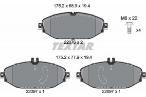 Textar Σετ τακάκια, Δισκόφρενα - 2207601