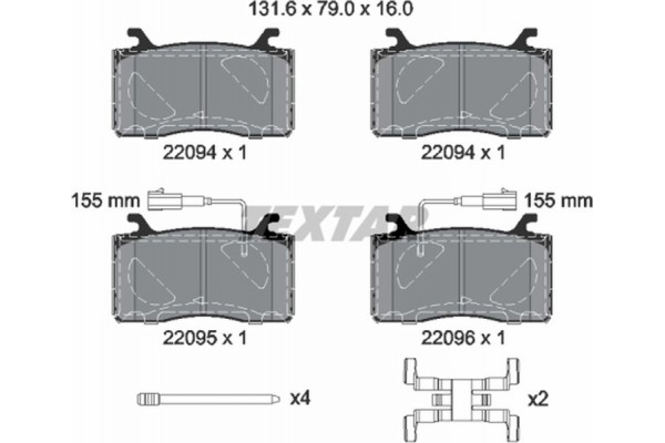 Textar Σετ τακάκια, Δισκόφρενα - 2209401 Textar Σετ τακάκια, Δισκόφρενα - 2209401