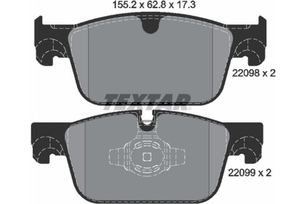 Textar Σετ τακάκια, Δισκόφρενα - 2209801 Textar Σετ τακάκια, Δισκόφρενα - 2209801
