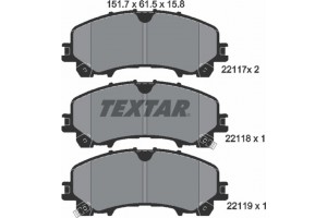 Textar Σετ τακάκια, Δισκόφρενα - 2211701