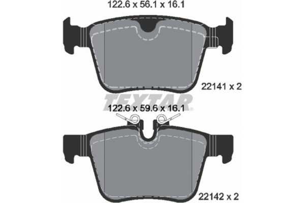 Textar Σετ τακάκια, Δισκόφρενα - 2214101 Textar Σετ τακάκια, Δισκόφρενα - 2214101