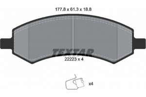 Textar Σετ τακάκια, Δισκόφρενα - 2222301