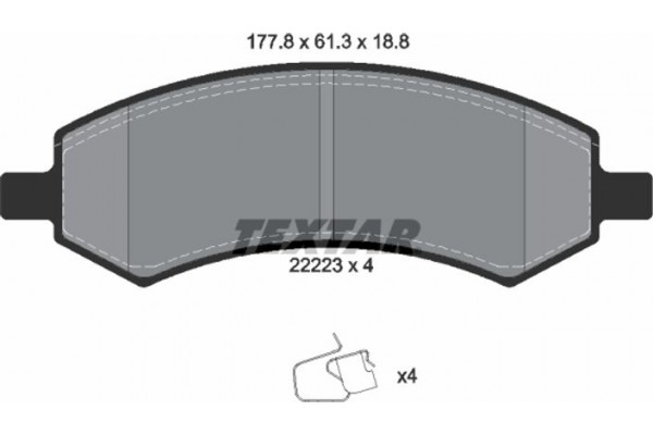 Textar Σετ τακάκια, Δισκόφρενα - 2222301