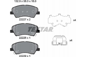 Textar Σετ τακάκια, Δισκόφρενα - 2222701