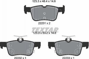 Textar Σετ τακάκια, Δισκόφρενα - 2223103
