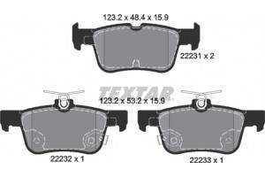 Textar Σετ τακάκια, Δισκόφρενα - 2223101