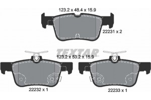 Textar Σετ τακάκια, Δισκόφρενα - 2223101