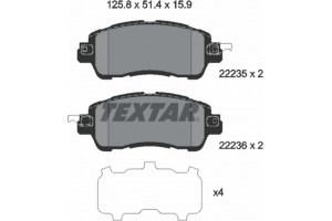 Textar Σετ τακάκια, Δισκόφρενα - 2223501