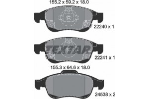Textar Σετ τακάκια, Δισκόφρενα - 2224001