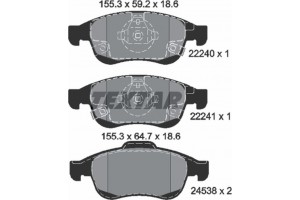 Textar Σετ τακάκια, Δισκόφρενα - 2224001