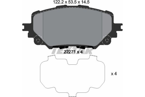 Textar Σετ τακάκια, Δισκόφρενα - 2227101