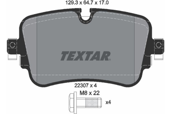 Textar Σετ τακάκια, Δισκόφρενα - 2230701 Textar Σετ τακάκια, Δισκόφρενα - 2230701