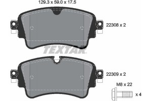Textar Σετ τακάκια, Δισκόφρενα - 2230801