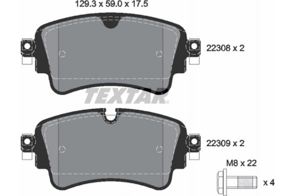 Textar Σετ τακάκια, Δισκόφρενα - 2230801 Textar Σετ τακάκια, Δισκόφρενα - 2230801