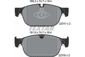 Textar Σετ τακάκια, Δισκόφρενα - 2231701