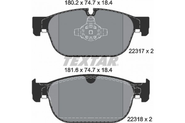Textar Σετ τακάκια, Δισκόφρενα - 2231701
