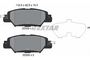 Textar Σετ τακάκια, Δισκόφρενα - 2233201