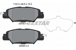 Textar Σετ τακάκια, Δισκόφρενα - 2233201