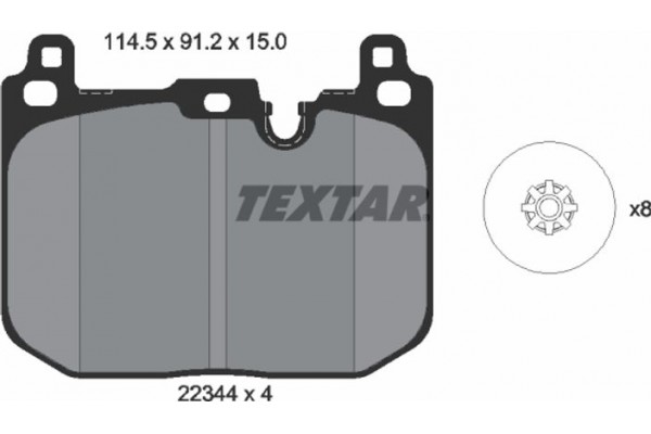 Textar Σετ τακάκια, Δισκόφρενα - 2234401