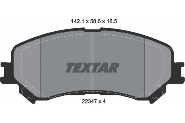 Textar Σετ τακάκια, Δισκόφρενα - 2234701 Textar Σετ τακάκια, Δισκόφρενα - 2234701