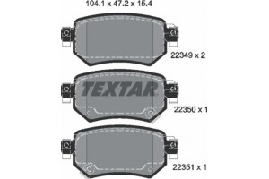 Textar Σετ τακάκια, Δισκόφρενα - 2234901