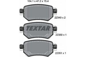Textar Σετ τακάκια, Δισκόφρενα - 2234901