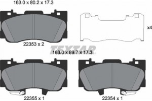 Textar Σετ τακάκια, Δισκόφρενα - 2235301