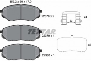 Textar Σετ τακάκια, Δισκόφρενα - 2237801