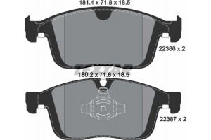 Textar Σετ τακάκια, Δισκόφρενα - 2238601