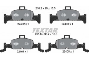 Textar Σετ τακάκια, Δισκόφρενα - 2240201