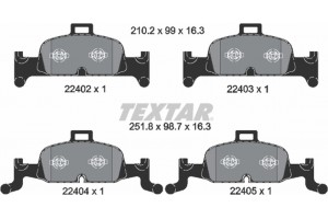 Textar Σετ τακάκια, Δισκόφρενα - 2240201