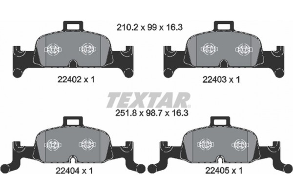 Textar Σετ τακάκια, Δισκόφρενα - 2240201 Textar Σετ τακάκια, Δισκόφρενα - 2240201