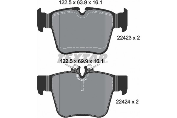 Textar Σετ τακάκια, Δισκόφρενα - 2242301 Textar Σετ τακάκια, Δισκόφρενα - 2242301