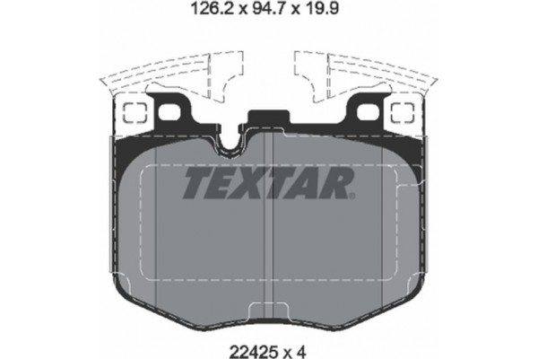 Textar Σετ τακάκια, Δισκόφρενα - 2242501 Textar Σετ τακάκια, Δισκόφρενα - 2242501