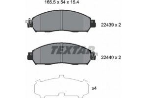 Textar Σετ τακάκια, Δισκόφρενα - 2243903