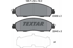 Textar Σετ τακάκια, Δισκόφρενα - 2243901