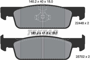 Textar Σετ τακάκια, Δισκόφρενα - 2244801