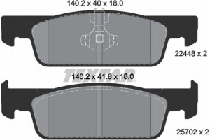 Textar Σετ τακάκια, Δισκόφρενα - 2244801