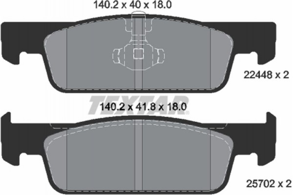 Textar Σετ τακάκια, Δισκόφρενα - 2244801 Textar Σετ τακάκια, Δισκόφρενα - 2244801