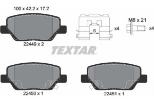 Textar Σετ τακάκια, Δισκόφρενα - 2244901