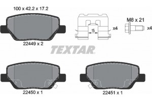 Textar Σετ τακάκια, Δισκόφρενα - 2244901