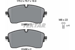 Textar Σετ τακάκια, Δισκόφρενα - 2248501