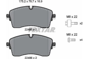 Textar Σετ τακάκια, Δισκόφρενα - 2248505