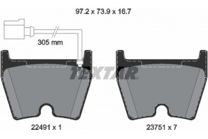 Textar Σετ τακάκια, Δισκόφρενα - 2249101