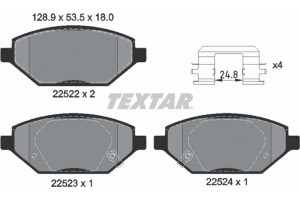 Textar Σετ τακάκια, Δισκόφρενα - 2252201